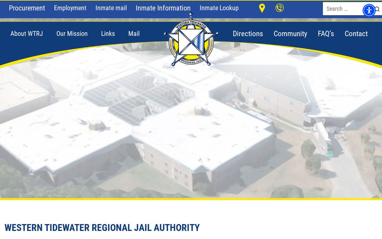 Western Tidewater Regional Jail official history page